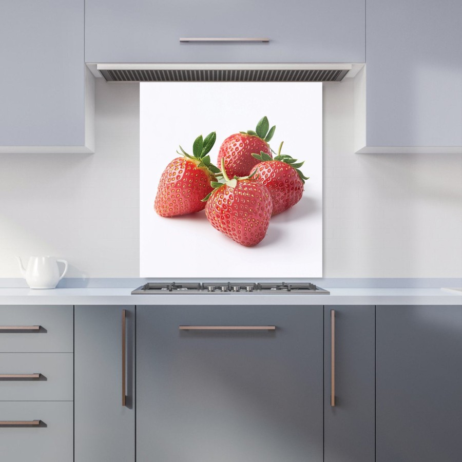 Click to view product details and reviews for Cluster Of Fresh Strawberries Kitchen Splashback W700mm X H650mm.