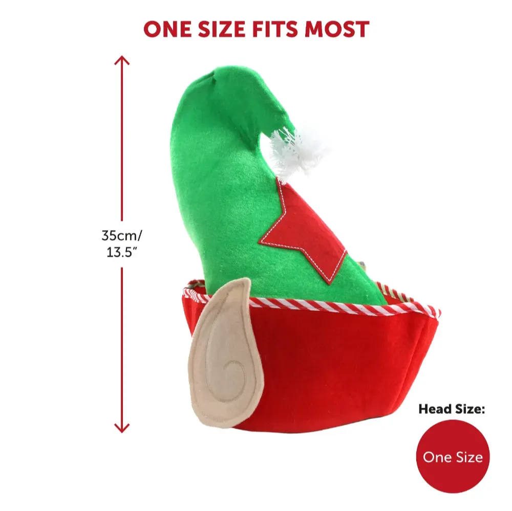 Adults Dartboard & Elf Hat Set