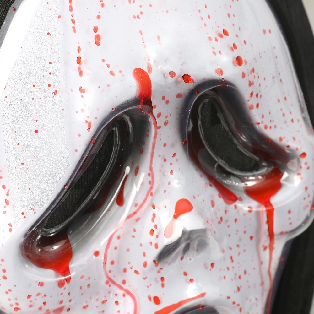 Adults Screamer Costume Set - Cape, Blood Pump Mask & Knife Prop