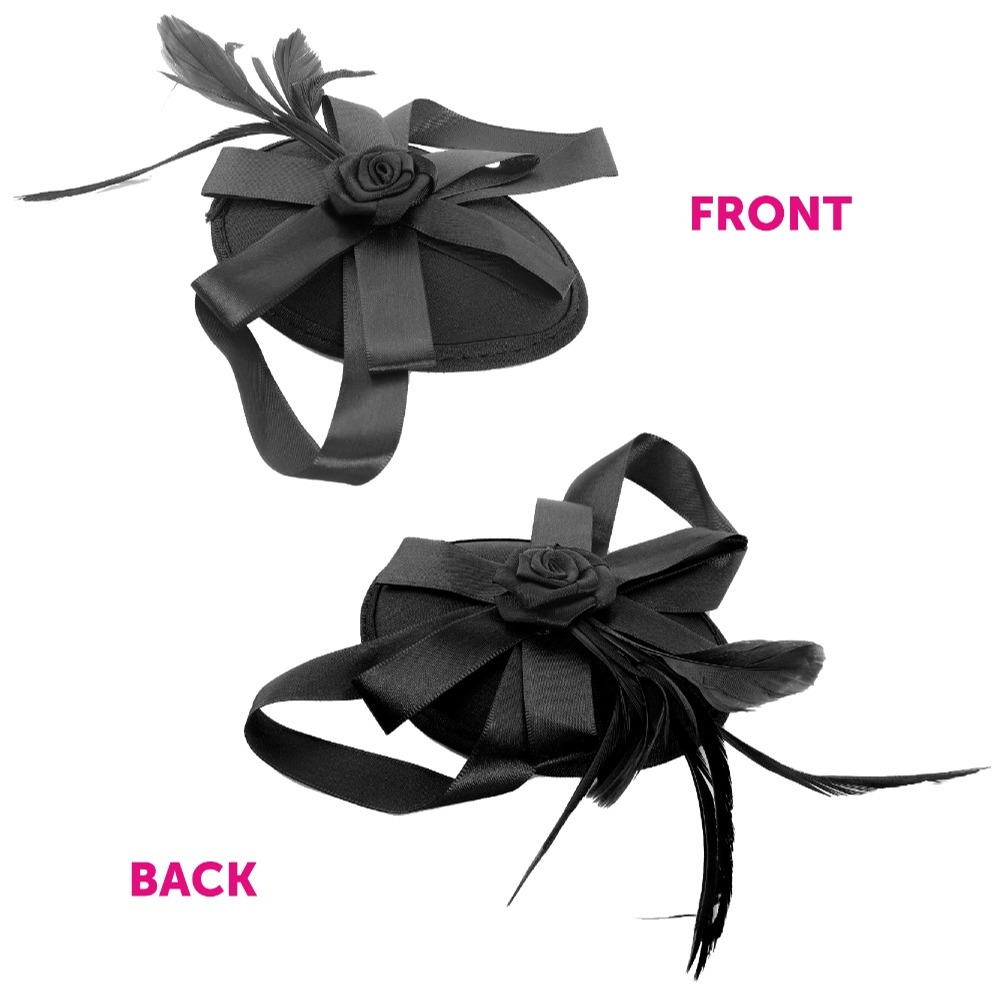 Black Fascinator Headpiece