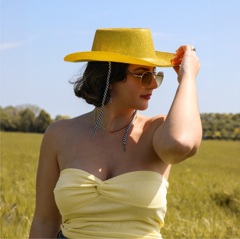 Gold Glitter Cowboy Hat