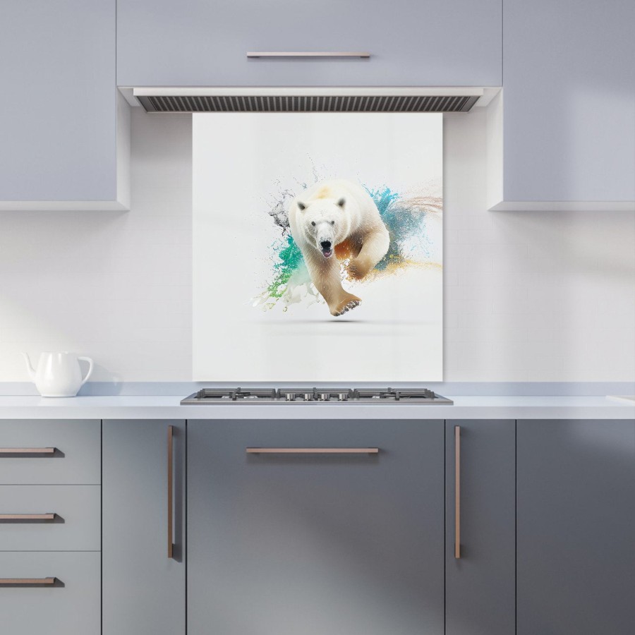 Click to view product details and reviews for Charging Polar Bear Kitchen Splashback W700mm X H750mm.