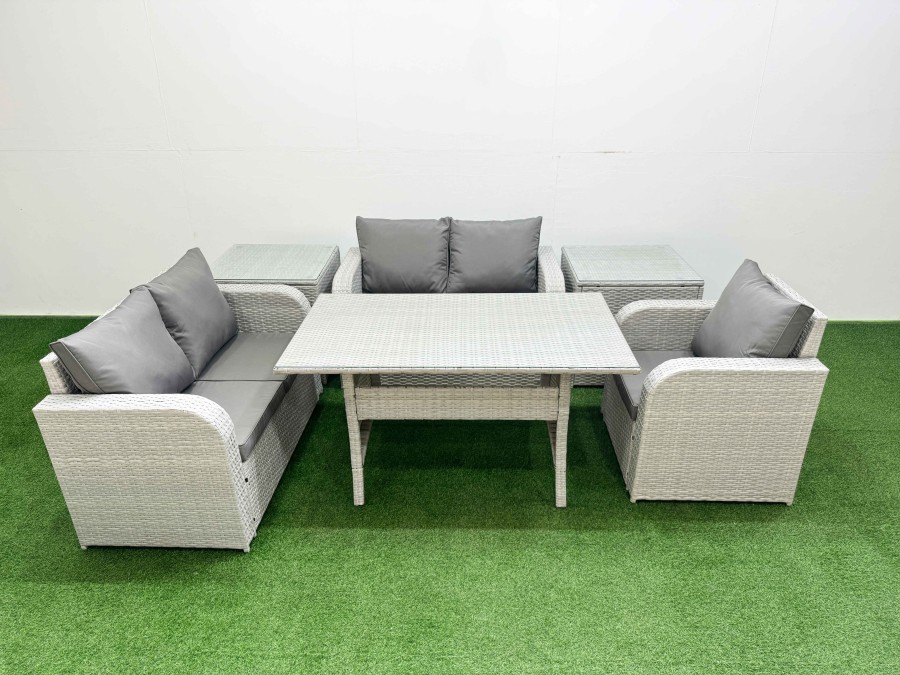 Click to view product details and reviews for Fimous High Back Poly Rattan Garden Furniture Set With Reclining Chair Loveseat Sofa Rectangular Dining Table Indoor Outdoor Patio Set 2 Side Table L. Click to view product details and reviews for Fimous High Back Poly Rattan Garden Furniture Set With Reclining Chair Loveseat Sofa Rectangular Dining Table Indoor Outdoor Patio Set 2 Side Table L.