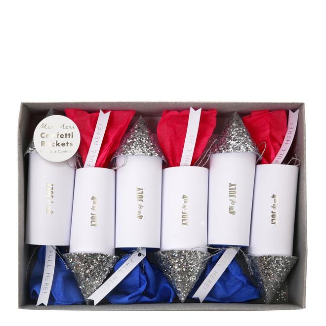 Click to view product details and reviews for 4th Of July Confetti Rockets Pack Of 6.