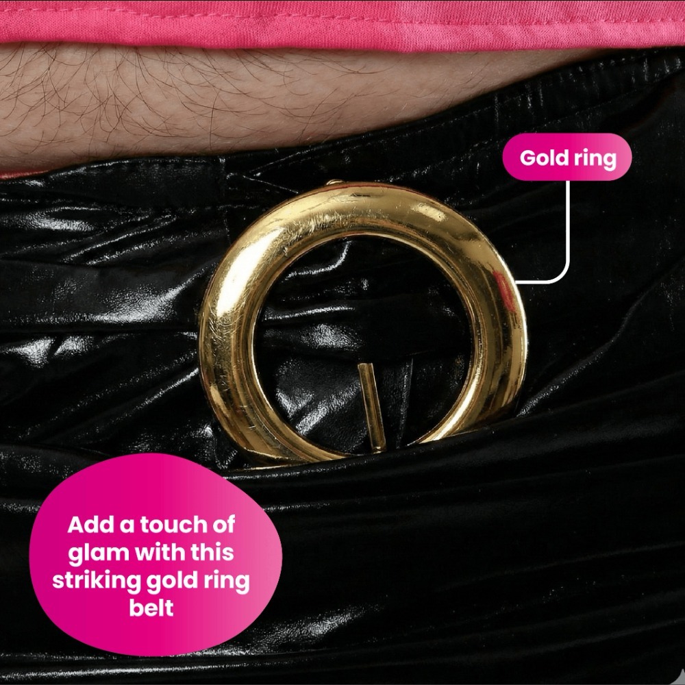 Adults Rock Queen Housewife Costume | 4 Pcs | Top, Skirt, Tights & Earrings