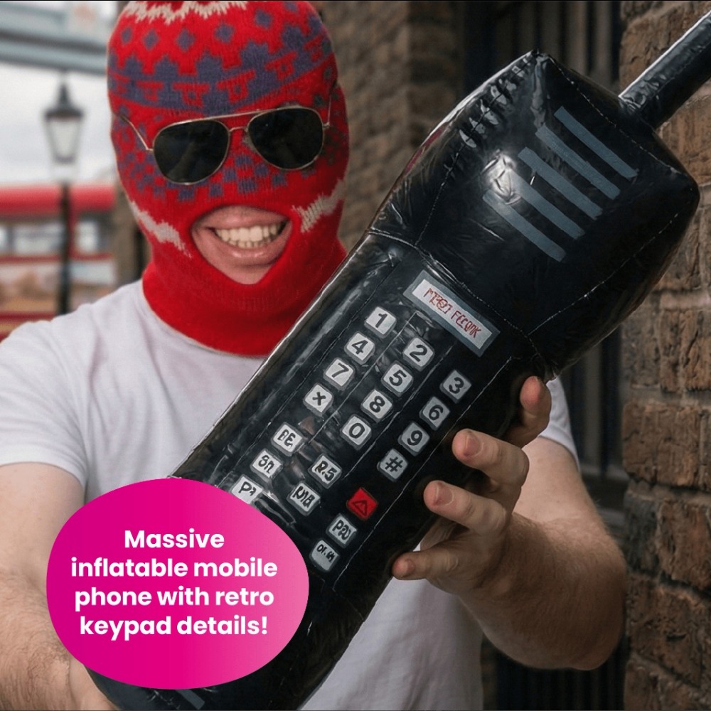 Adults Fonejacker Accessory Set | 3 Pcs | Hat, Glasses & Inflatable Phone