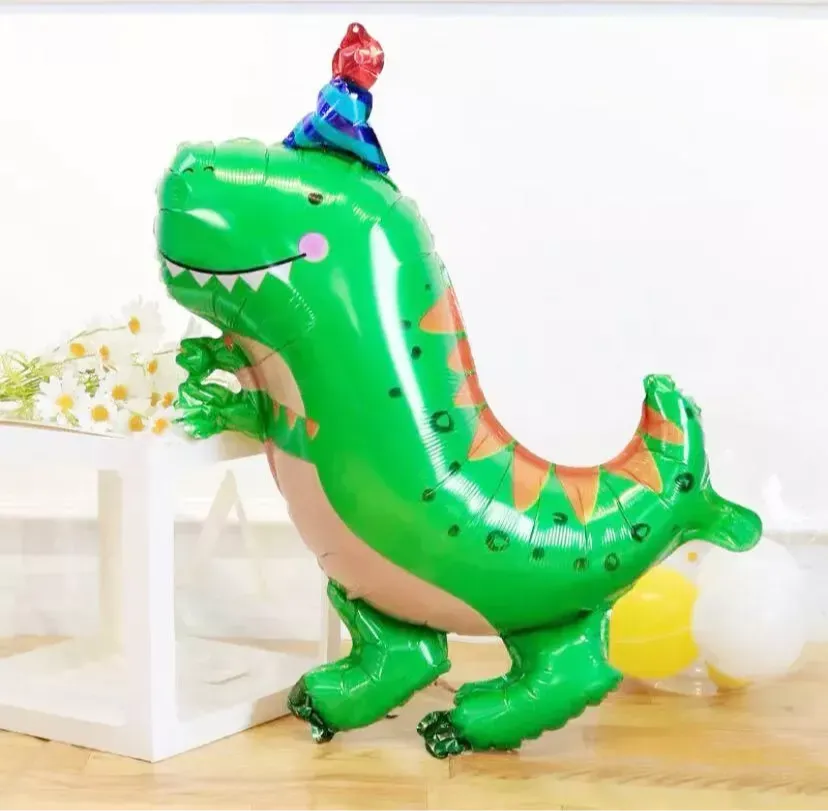 Cute Dinosaur Foil Balloon - Self-Sealing, Reusable Party Decor