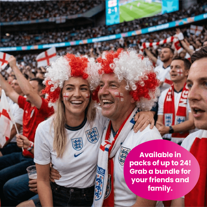 England Supporters Afro Wig