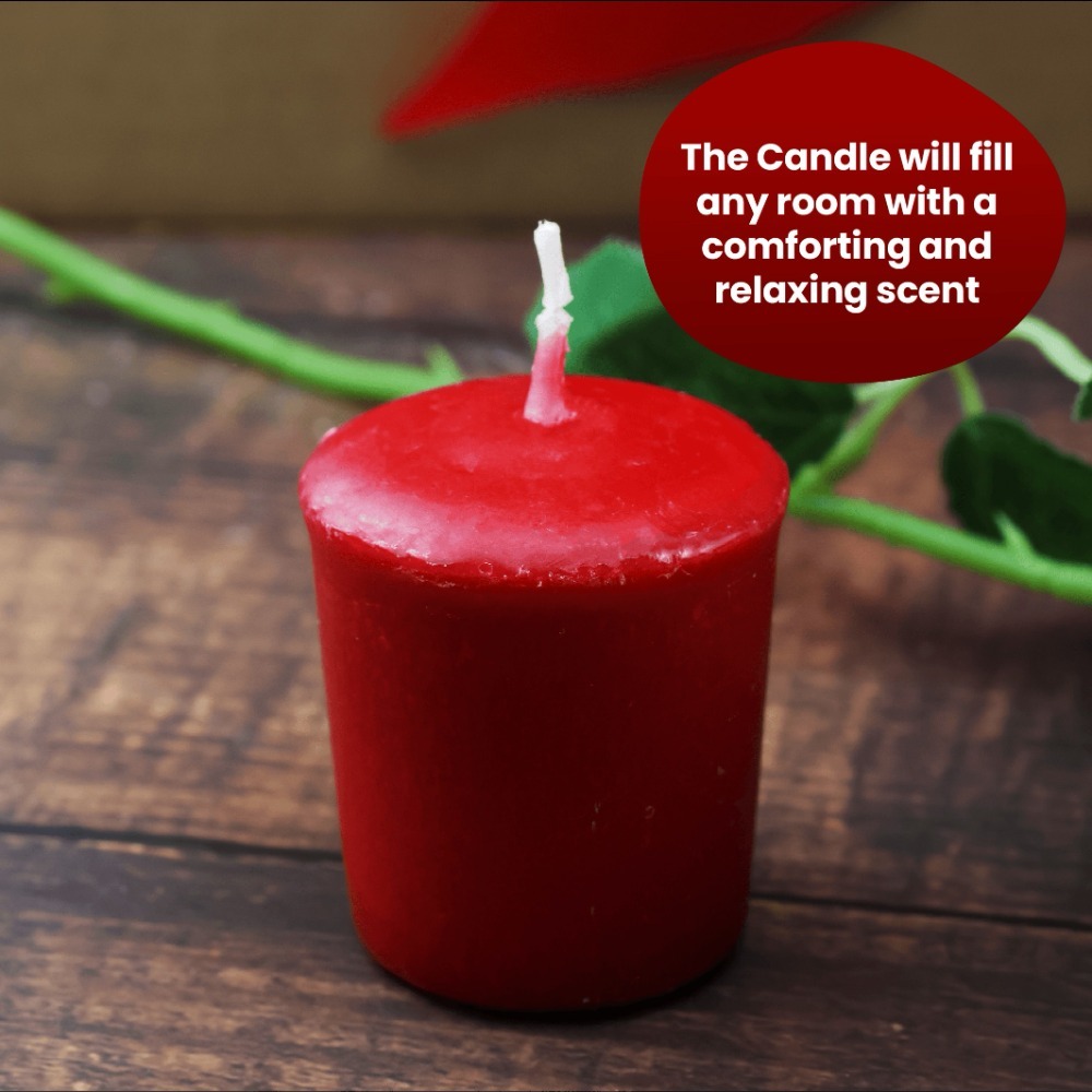 Valentines Day Hamper | 3 Pcs | Grey 'Je T'aime' Teddy, Rose & Candle