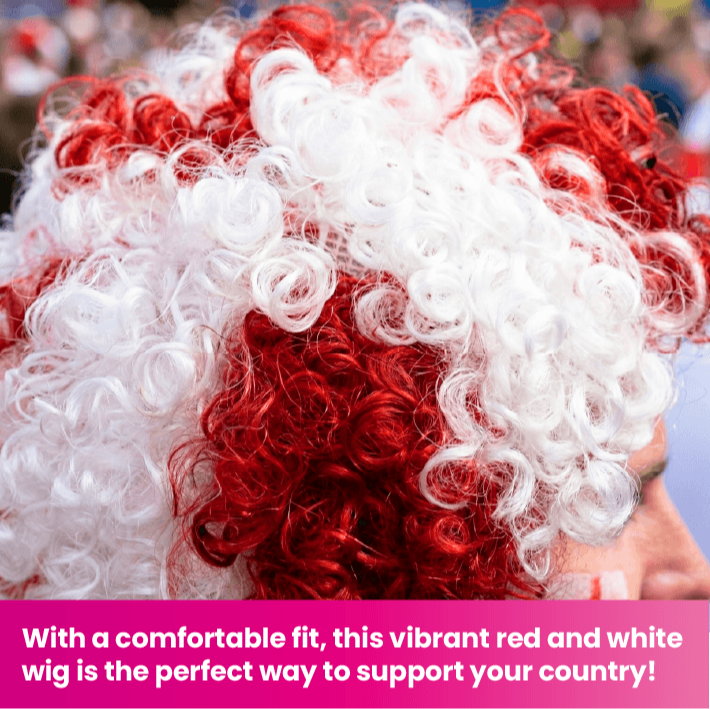 England Supporters Afro Wig