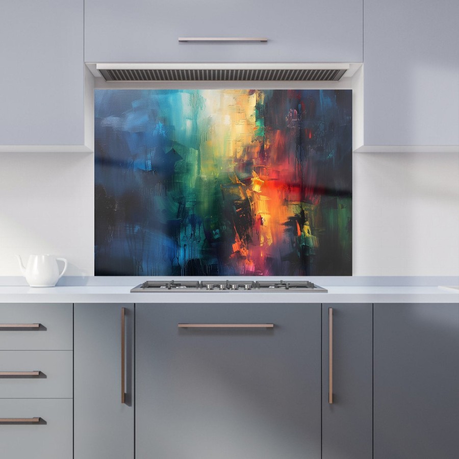 Click to view product details and reviews for Colourful Chaos Urban Dreamscape Kitchen Splashback W900mm X H650mm.