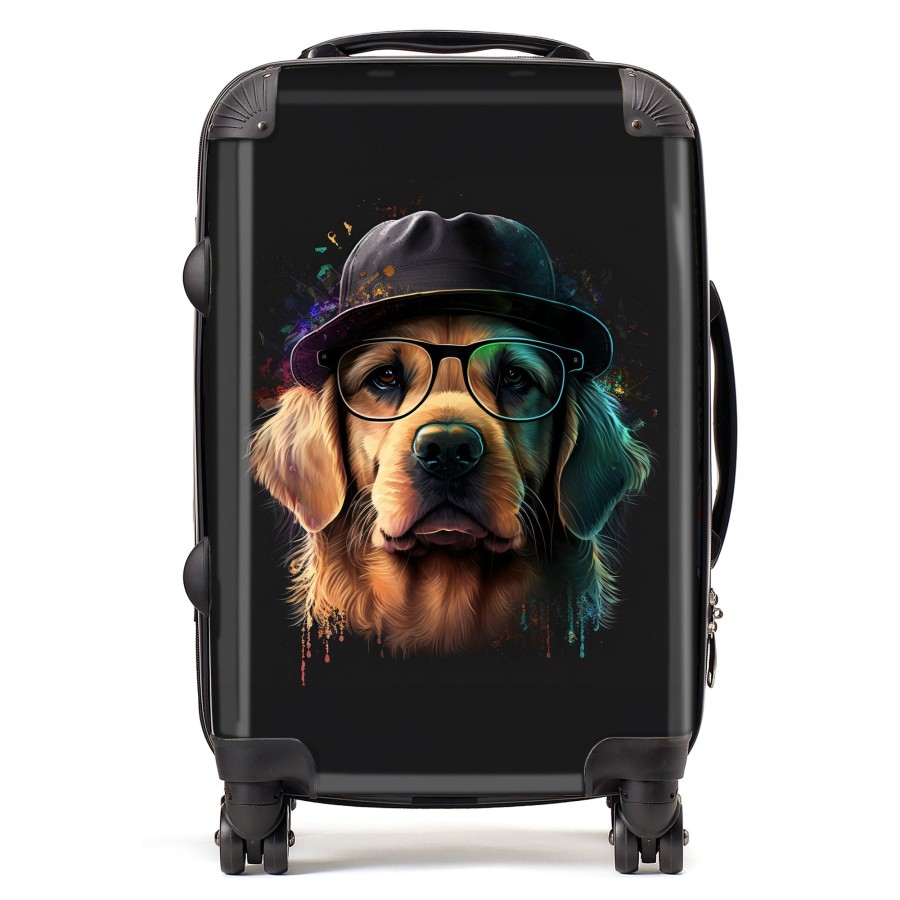 Warren Reed Golden Retriever Dog Splashart Suitcase - Cabin