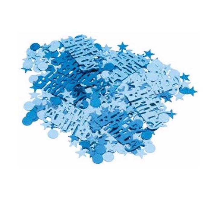 Click to view product details and reviews for Happy Birthday Blue Foil Confetti 14g.