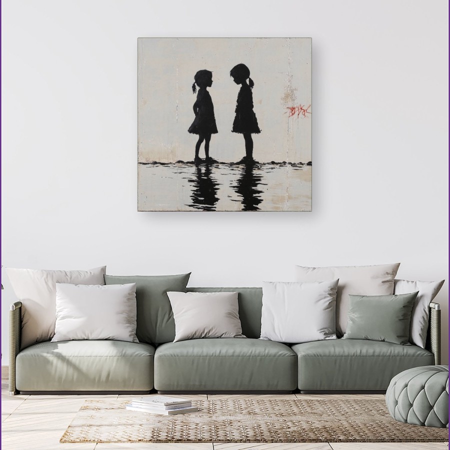 Click to view product details and reviews for Silhouettes In The Rain Canvas Extra Large 40 X 40.