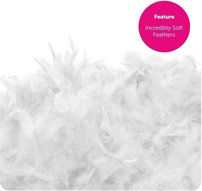 White Feather Boa Christmas Tree Decoration - Fluffy Festive Feather Tinsel