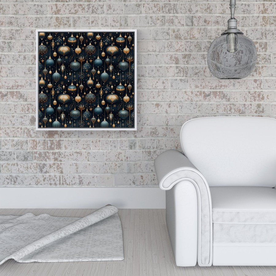 Click to view product details and reviews for Christmas Decorations Framed Canvas 16 X 16 White.