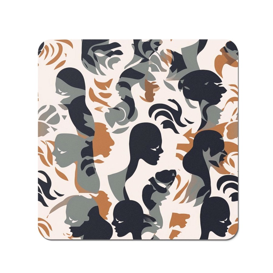 Click to view product details and reviews for Abstract Grey Brown Silhouette Coasters.