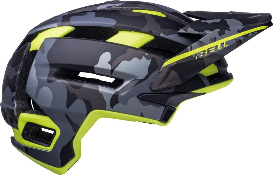 Click to view product details and reviews for Bell Super Air Spherical Mtb Helmet 2022 Matte Camo Hi Viz L 58 62cm Beh7138451.