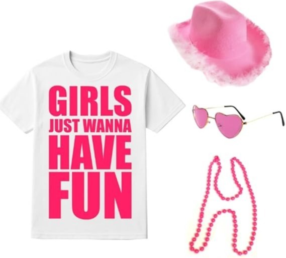 Click to view product details and reviews for Girls Wanna Have Fun Costume Set Large.