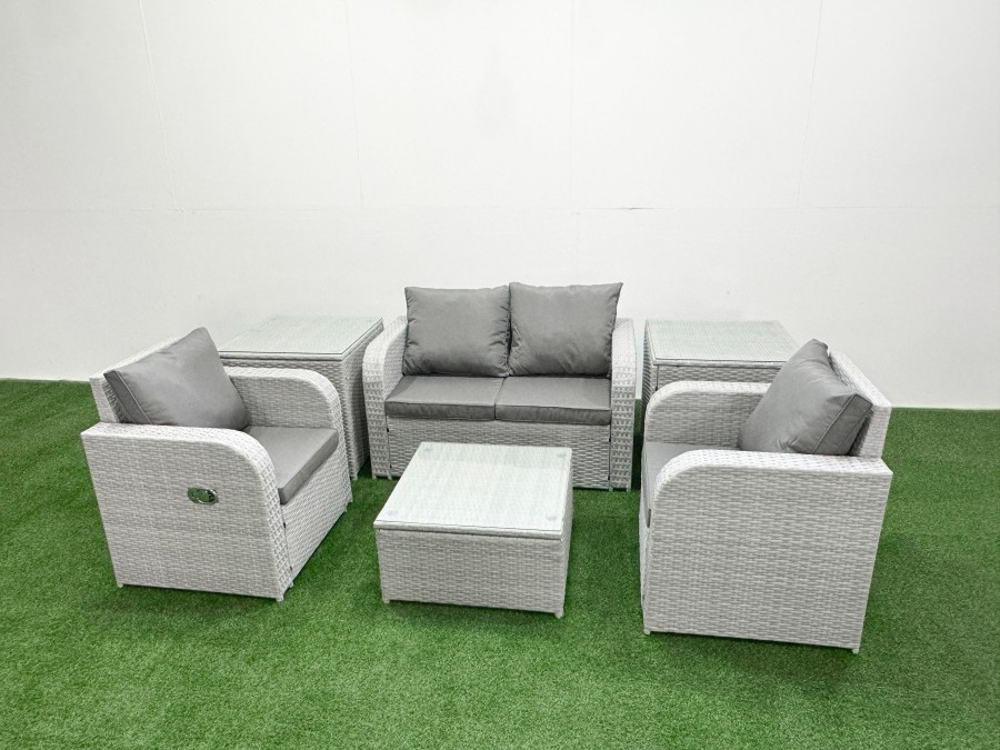 Click to view product details and reviews for Fimous Light Grey Pe Wicker Rattan Garden Furniture Set Sofa Set Reclining Adjustable Chair Square Coffee Table 4 Seater With 2 Side Table. Click to view product details and reviews for Fimous Light Grey Pe Wicker Rattan Garden Furniture Set Sofa Set Reclining Adjustable Chair Square Coffee Table 4 Seater With 2 Side Table.