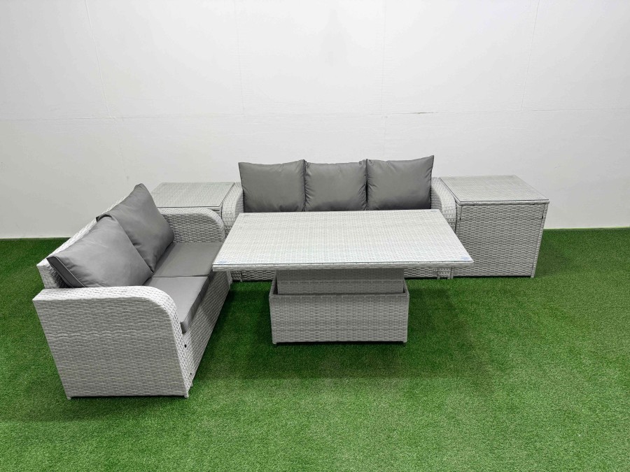 Click to view product details and reviews for Fimous 5 Seater Pe Rattan Wicker Garden Furniture Patio Conservatory Sofa Set With Adjustable Lifting Dining Or Coffee Table 3 Seater Sofa Love Sofa 2. Click to view product details and reviews for Fimous 5 Seater Pe Rattan Wicker Garden Furniture Patio Conservatory Sofa Set With Adjustable Lifting Dining Or Coffee Table 3 Seater Sofa Love Sofa 2.