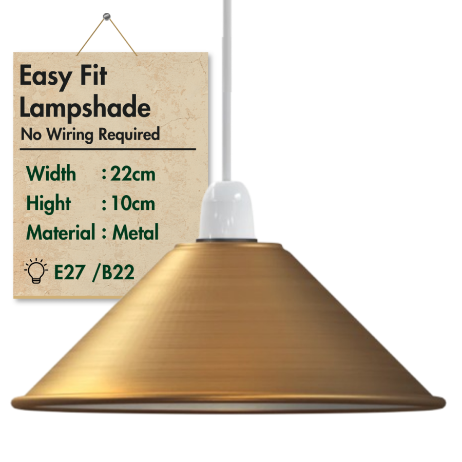 Click to view product details and reviews for Ledsone Industrial Vintage Metal Cone Shaped Pendant Light Lamp Shade1449 Yellow Brass.