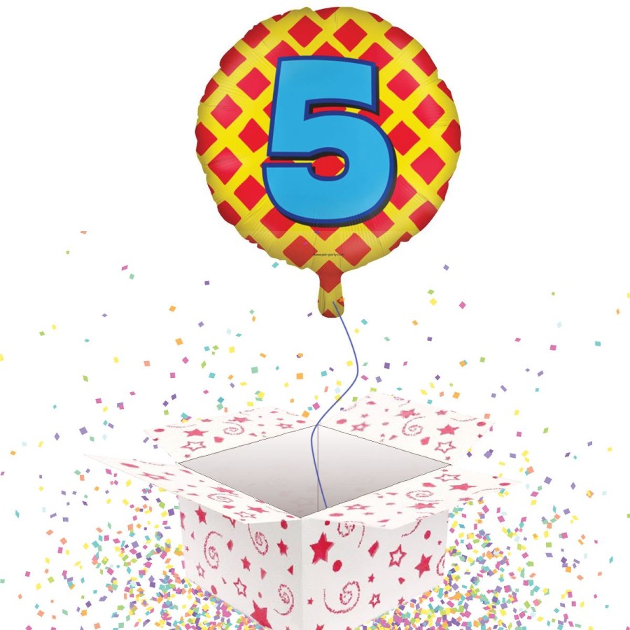 Click to view product details and reviews for 5th Birthday Colourful Foil Balloon 46cm Balloon In A Box.