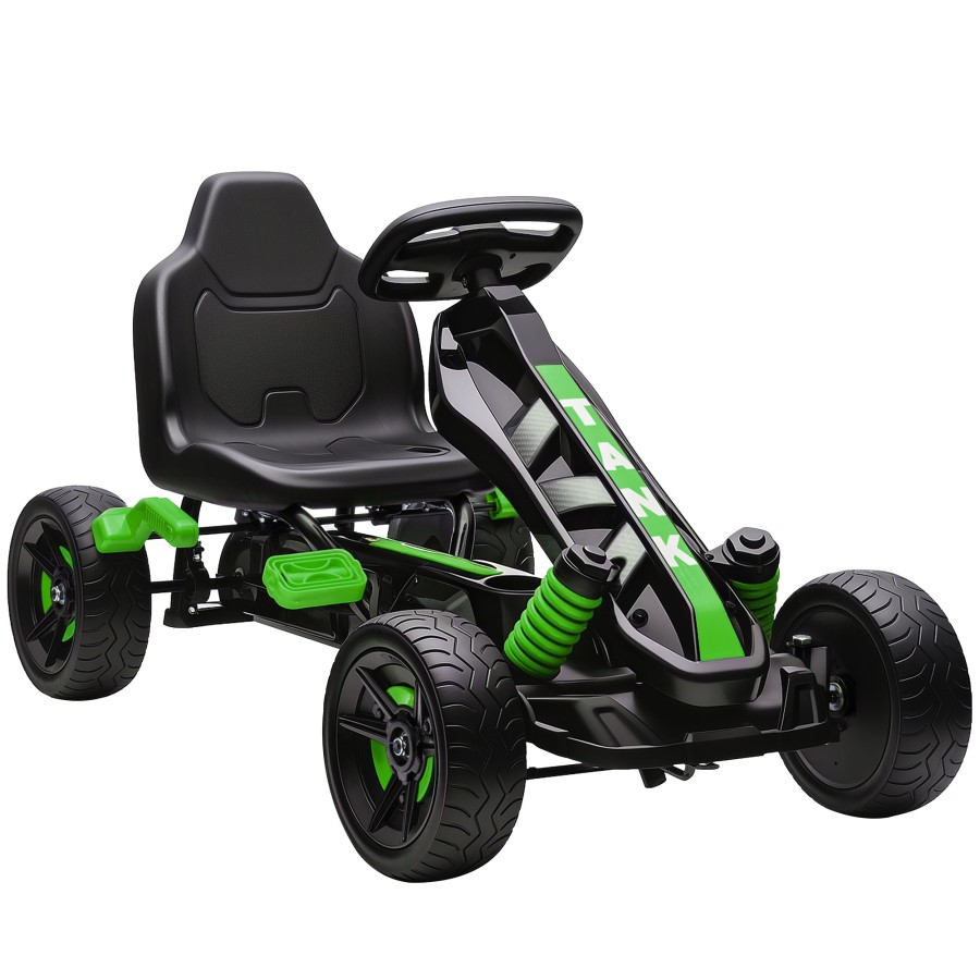 Click to view product details and reviews for Aiyaplay Pedal Go Kart Ride On Racer With Automatic Clutch Brake Non Slip Eva Wheels Metal Frame Go Kart For Kids Ages 3 6 Years Green.