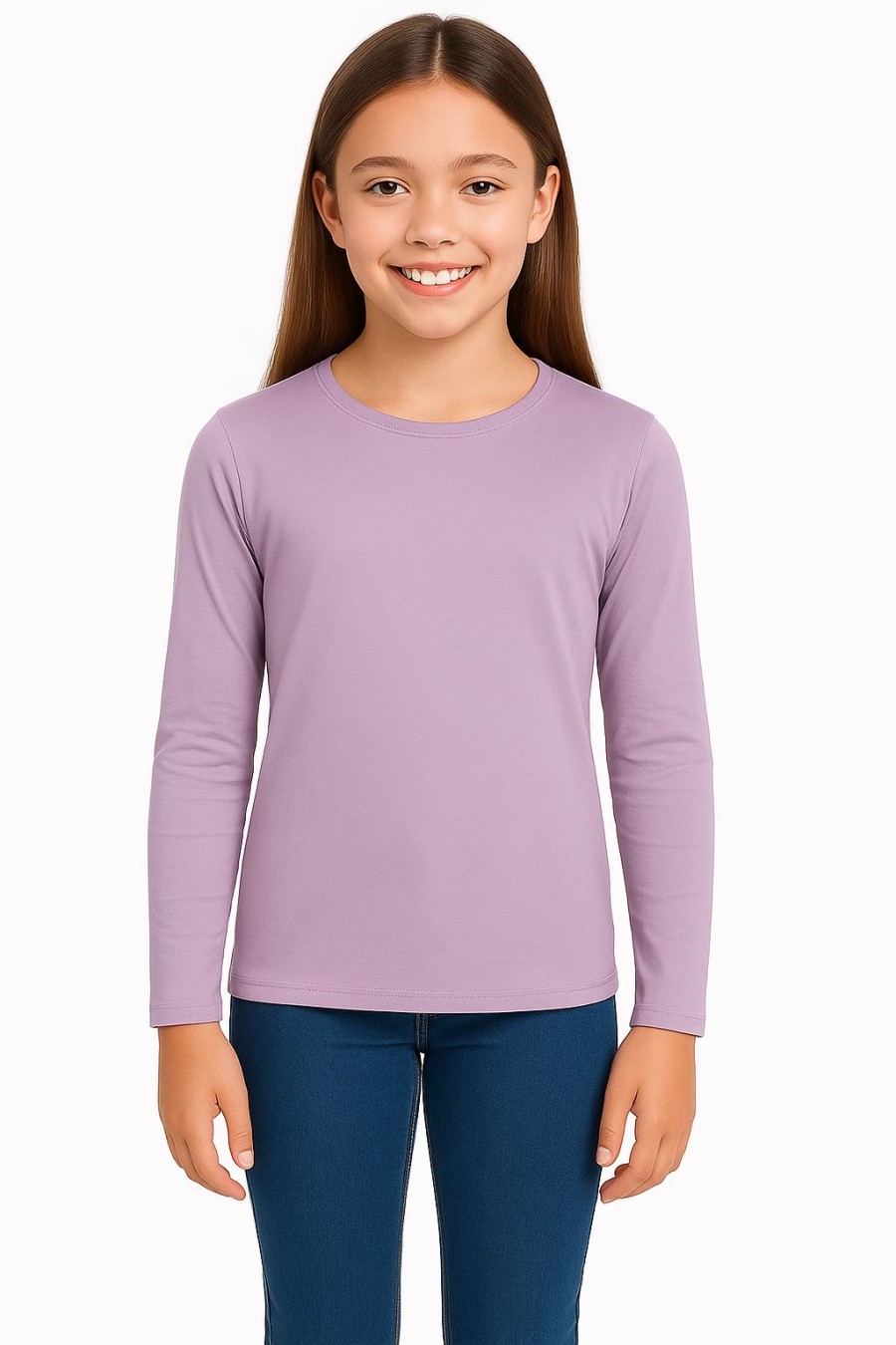 Click to view product details and reviews for A2z 4 Kids Girls Plain Long Sleeve T Shirt Soft Feel Pe School Activewear Shirts 7 8 Years Lilac.