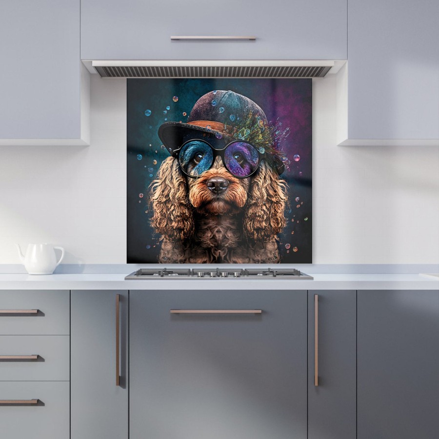 Click to view product details and reviews for Cockapoo Dog Face Splashart Kitchen Splashback W600mm X H600mm.