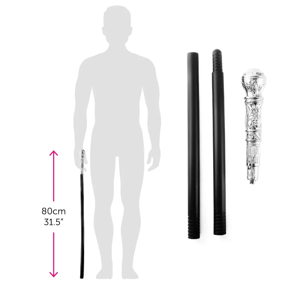 Adults Chris Eubank Accessory Set | 4 Pcs | Hat, Cane, Manacle & Badge