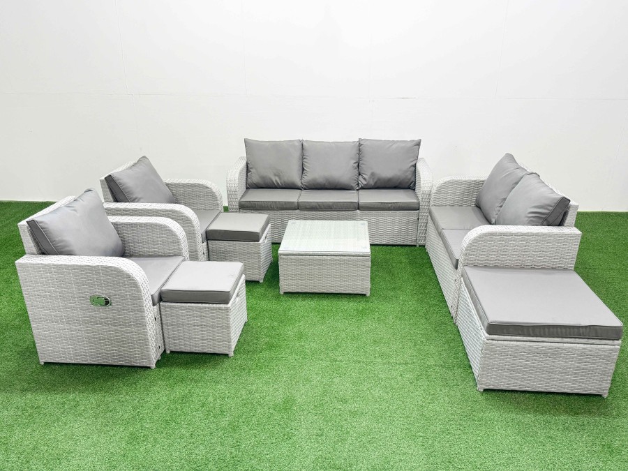Click to view product details and reviews for Fimous Pe Rattan Garden Furniture Set Adjustable Chair Sofa Double Love Seat 2 Seater Sofa Lounge Set Square Coffee Table 3 Stools Light Grey. Click to view product details and reviews for Fimous Pe Rattan Garden Furniture Set Adjustable Chair Sofa Double Love Seat 2 Seater Sofa Lounge Set Square Coffee Table 3 Stools Light Grey.