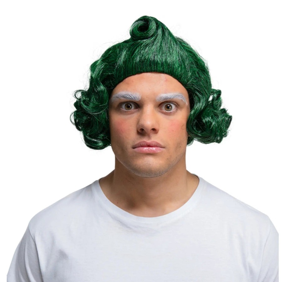 Click to view product details and reviews for Adults Chocolate Factory Worker Wig Green Hair Fancy Dress.