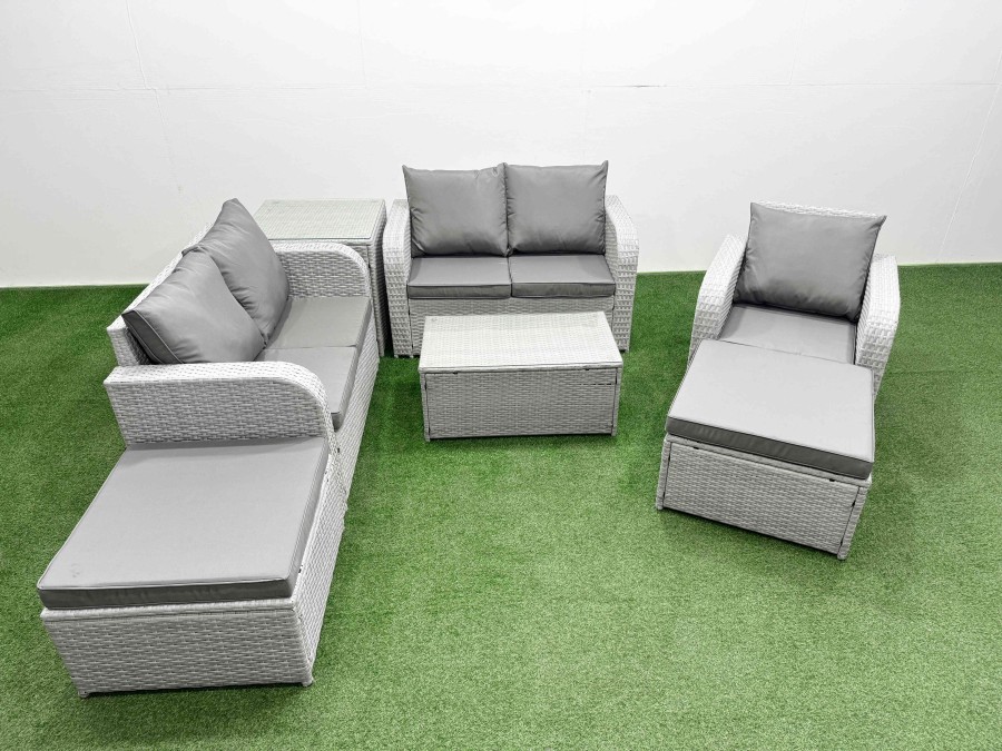 Click to view product details and reviews for Fimous High Back Poly Rattan Garden Furniture Set With Reclining Chair Loveseat Sofa Rectangular Coffee Table Indoor Outdoor Patio Set 2 Big Stool Si. Click to view product details and reviews for Fimous High Back Poly Rattan Garden Furniture Set With Reclining Chair Loveseat Sofa Rectangular Coffee Table Indoor Outdoor Patio Set 2 Big Stool Si.