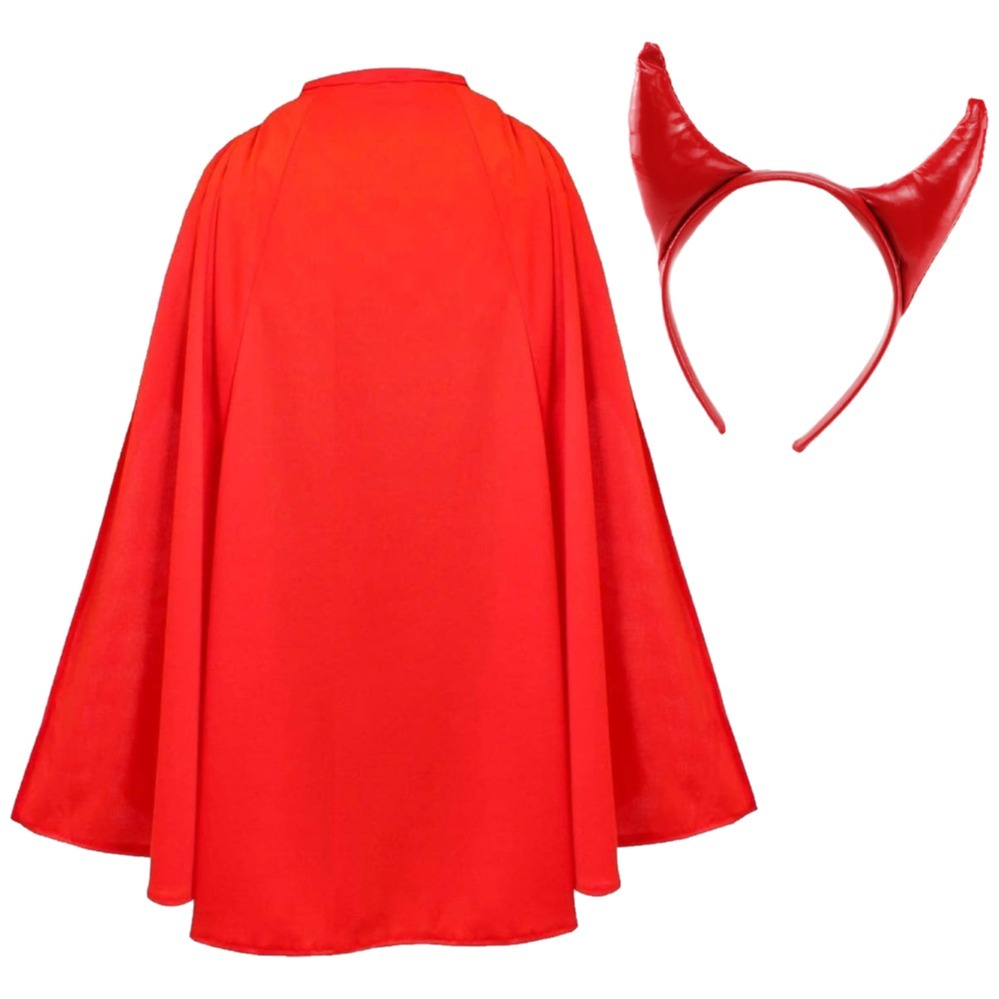 Click to view product details and reviews for Devil Costume Set 2 Pcs Red Horns Cape.