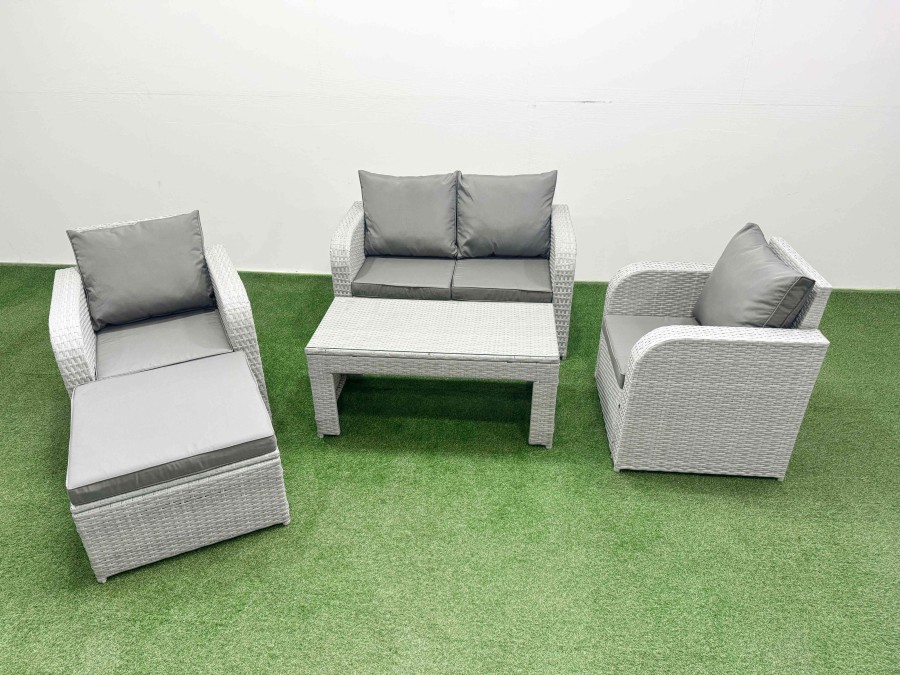 Click to view product details and reviews for Fimous Light Grey Pe Wicker Rattan Garden Furniture Set Sofa Set Reclining Adjustable Chair Oblong Coffee Table 5 Seater With Footstool. Click to view product details and reviews for Fimous Light Grey Pe Wicker Rattan Garden Furniture Set Sofa Set Reclining Adjustable Chair Oblong Coffee Table 5 Seater With Footstool.