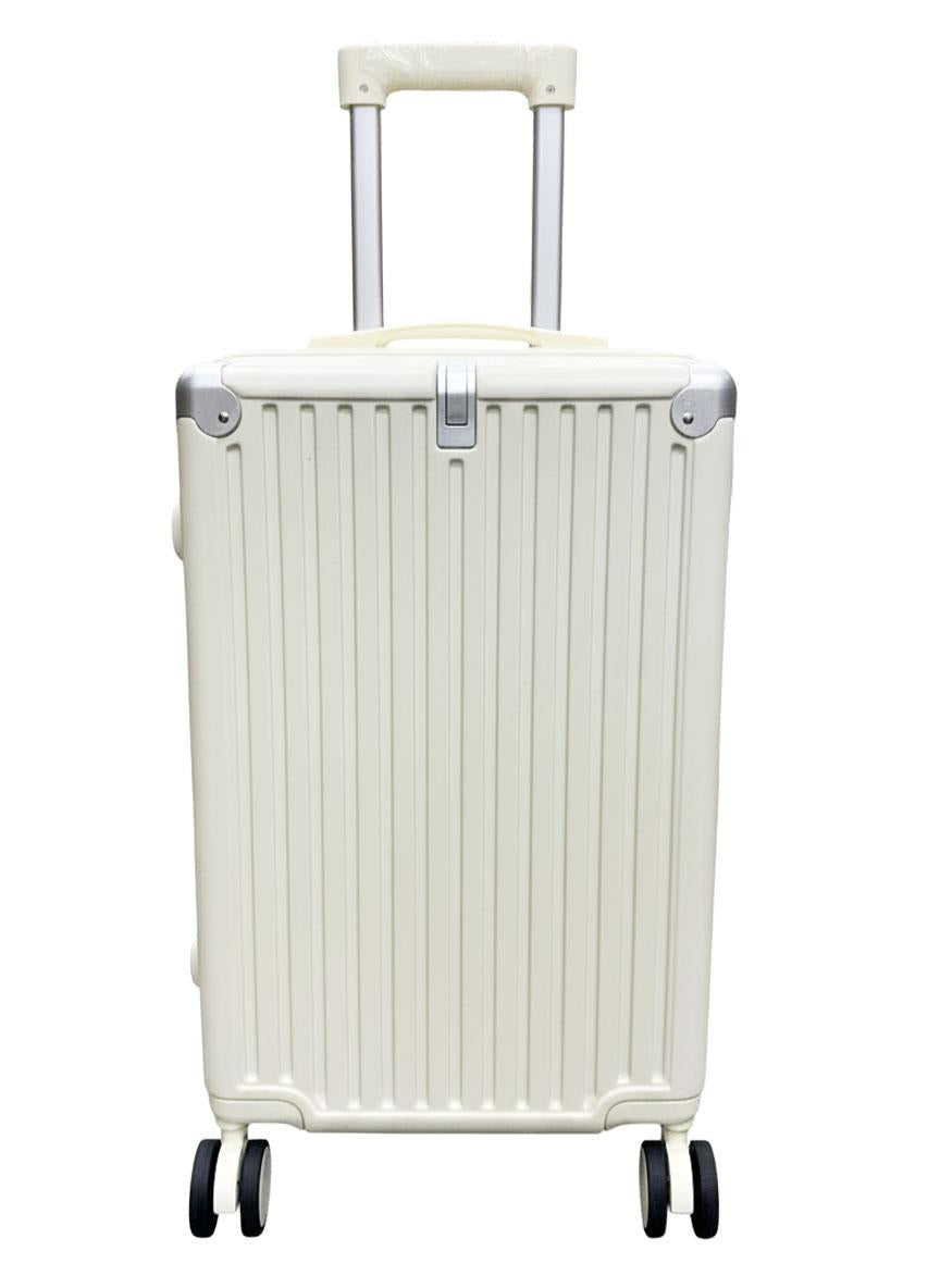 Click to view product details and reviews for A2z 20 Inch Cabin Suitcase Hard Shell Carry On With 4 Spinner Wheels Cup Holder S 33x35x19 Cm Ivory.
