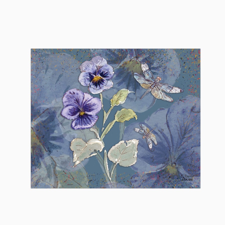 Click to view product details and reviews for Powder Bloom Pansies Glass Kitchen Splashback W900mm X H750mm.