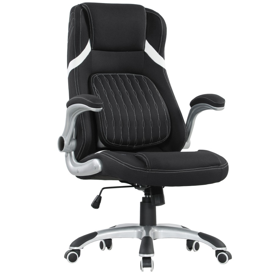 Click to view product details and reviews for Vinsetto High Back Executive Office Chair Fabric Office Desk Chair With Flip Up Armrests Adjustable Lumbar Support And Tilt Function Black. Click to view product details and reviews for Vinsetto High Back Executive Office Chair Fabric Office Desk Chair With Flip Up Armrests Adjustable Lumbar Support And Tilt Function Black.