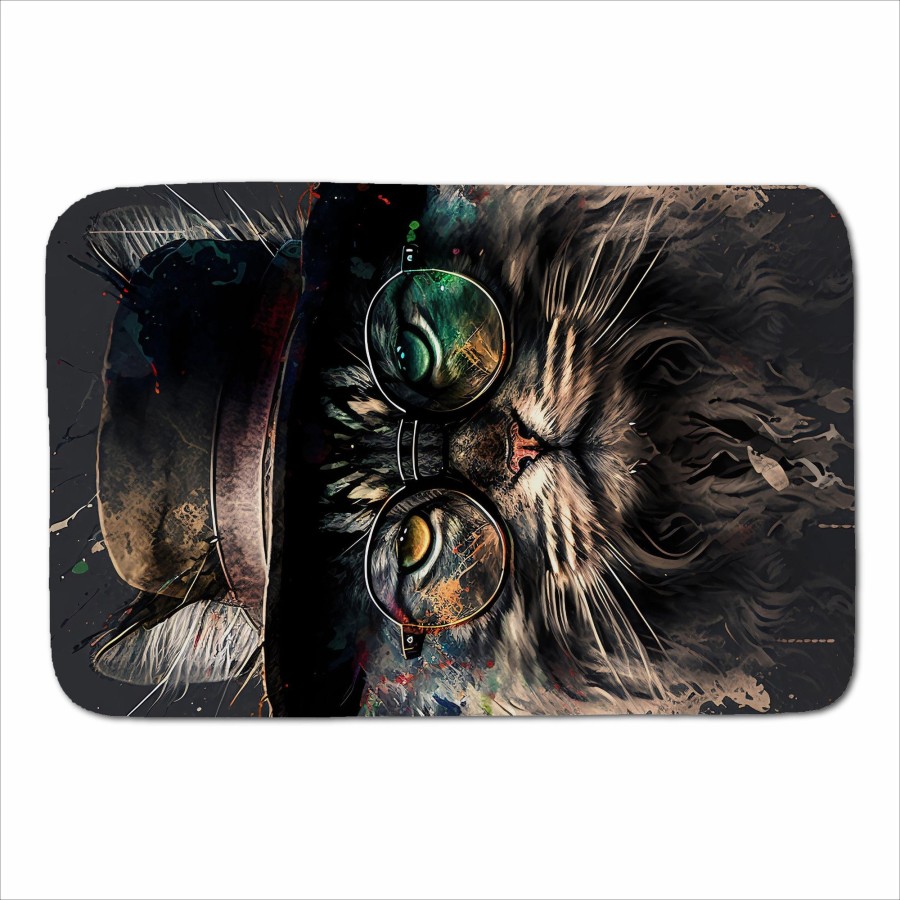 Click to view product details and reviews for Maine Coon Cat With Glasses Splashart Sherpa Blanket.