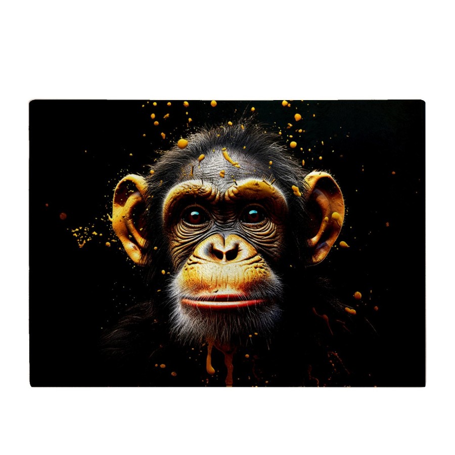 Click to view product details and reviews for Splashart Cheeky Chimp Face Glass Chopping Board. Click to view product details and reviews for Splashart Cheeky Chimp Face Glass Chopping Board.