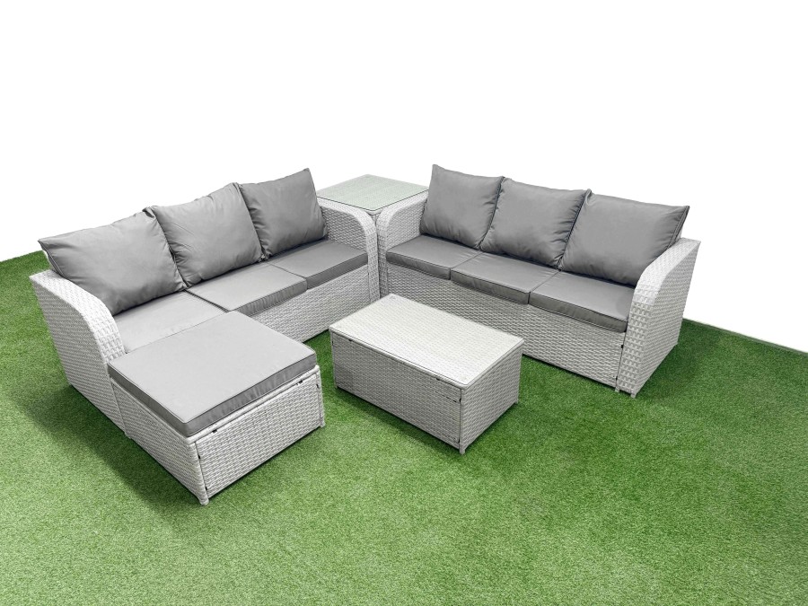Click to view product details and reviews for Fimous Outdoor Garden Furniture Sets 7 Seater Wicker Rattan Furniture Sofa Sets With Rectangular Coffee Table High Back Lounge Sofa Big Footstool Side. Click to view product details and reviews for Fimous Outdoor Garden Furniture Sets 7 Seater Wicker Rattan Furniture Sofa Sets With Rectangular Coffee Table High Back Lounge Sofa Big Footstool Side.