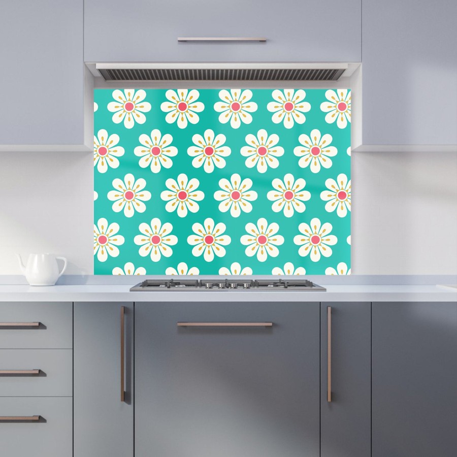 Click to view product details and reviews for Daisy Pattern Kitchen Splashback W900mm X H650mm.