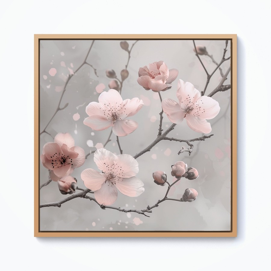 Click to view product details and reviews for Delicate Spring Blossom Framed Canvas 10 X 10 Pine.
