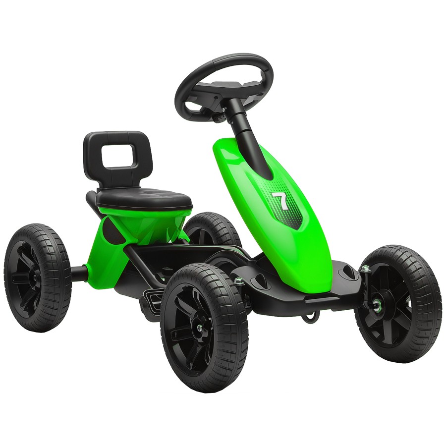 Click to view product details and reviews for Aiyaplay Pedal Go Kart For Kids Children Ride On Race Car With Silent Eva Tyres For 2 5 Years Green.