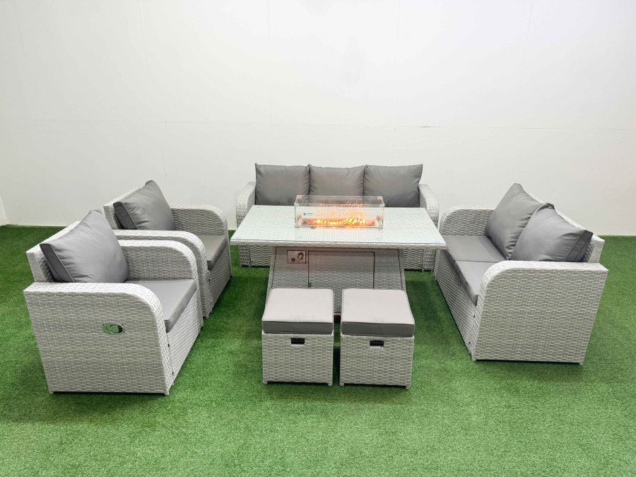 Click to view product details and reviews for Fimous Pe Rattan Garden Furniture Set Reclining Chair Sofa Double Love Seat 2 Seater Sofa Lounge Set Firepit Dining Table 2 Stools Light Grey. Click to view product details and reviews for Fimous Pe Rattan Garden Furniture Set Reclining Chair Sofa Double Love Seat 2 Seater Sofa Lounge Set Firepit Dining Table 2 Stools Light Grey.