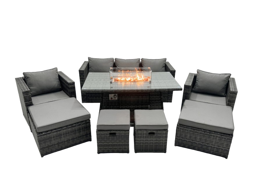 Click to view product details and reviews for Fimous Rattan Garden Furniture Firepit Dining Set 9 Seater Lounge Sofa Table Set With 2 Big Footstool. Click to view product details and reviews for Fimous Rattan Garden Furniture Firepit Dining Set 9 Seater Lounge Sofa Table Set With 2 Big Footstool.
