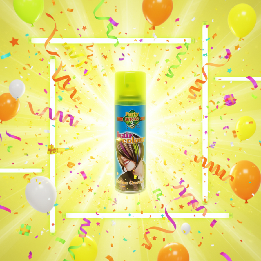 Party Success Fluorescent Yellow Hair Colour Spray