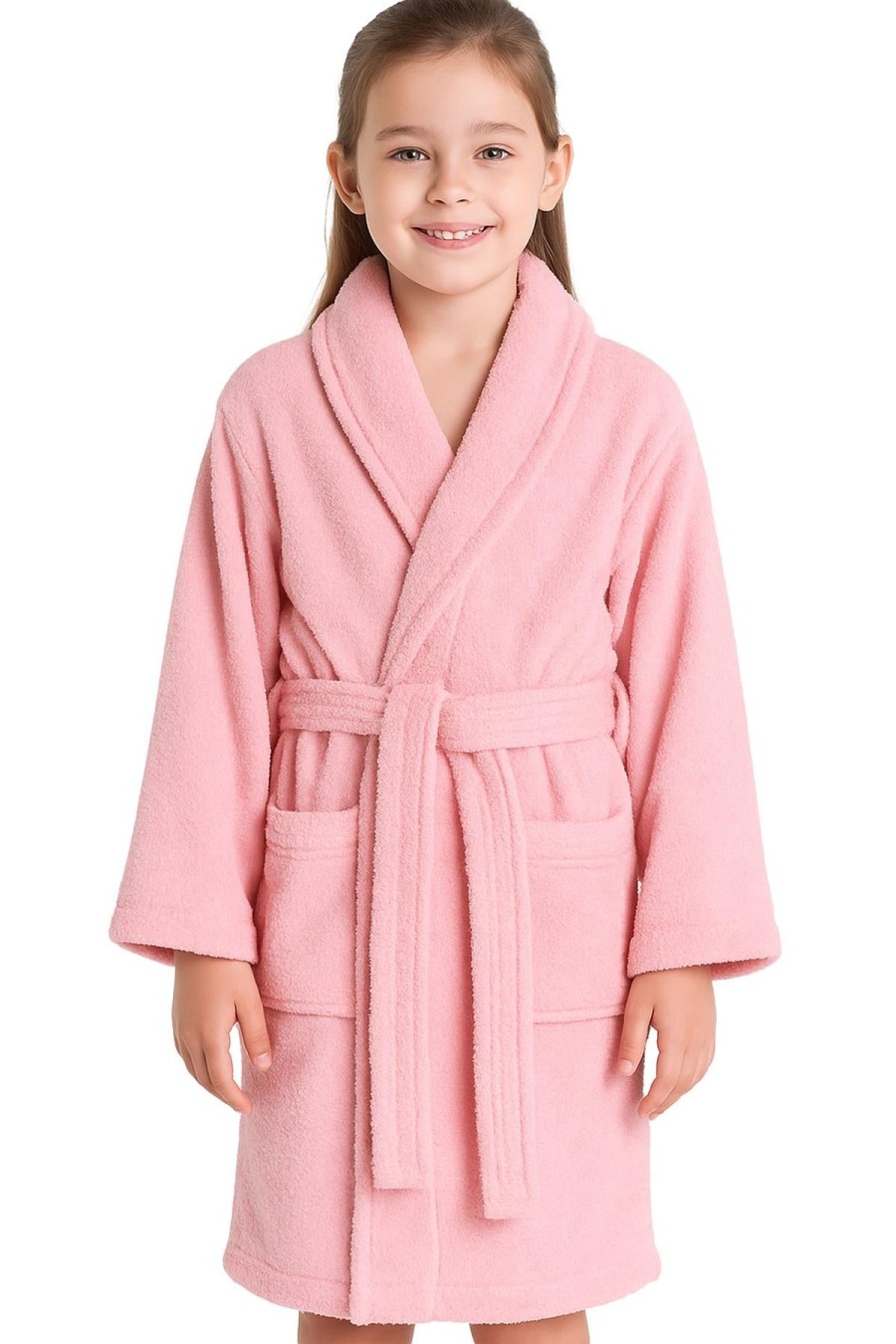 Click to view product details and reviews for A2z 4 Kids Girls Boys Towel Bathrobe Shawl Collar Soft For Age 5 13 Years 9 10 Years Baby Pink.