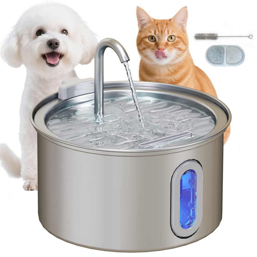 Click to view product details and reviews for Pawhut Cat Water Fountain For Drinking 25l Cat Fountain Stainless Steel Automatic With Ultra Silent Pump Water Level Window Filters.